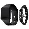 3-Piece Men's LED Silicone Watch & Bracelet Set