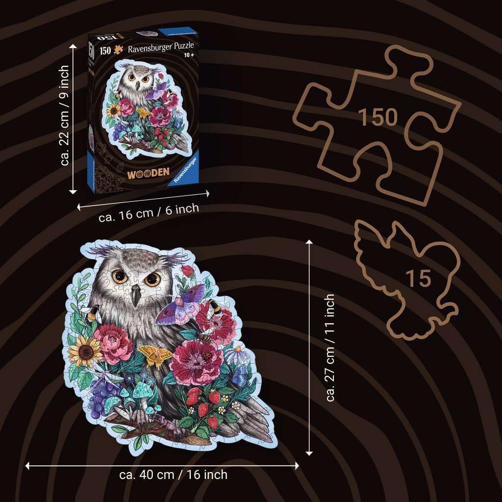 Ravensburger Mysterious Owl 150 Wooden Puzzle (Wooden Jigsaw Puzzle) 17511 6
