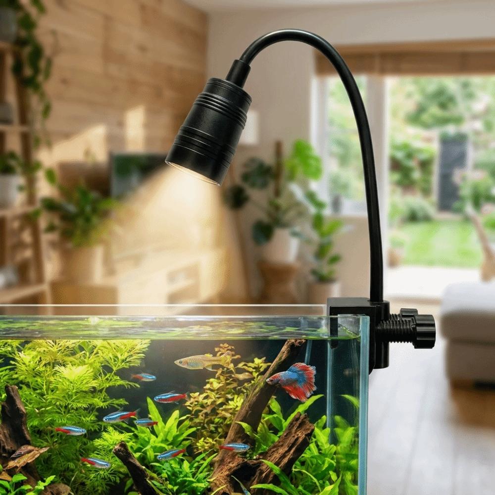 Variable Focus Fish Tank Clip Lamp Aluminum Zinc Zinc Alloy Aquarium Viewing Light South American Fish Tank