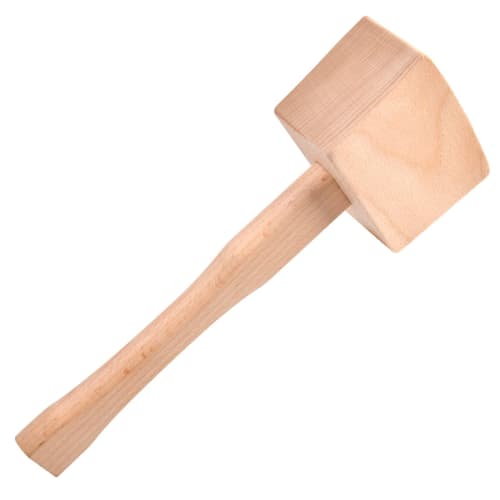 LEONTOOL Wooden Mallet, Hammer, Ice Hammer, Carving Beech Hammer, Leathercraft, Piling, Easy-Grip Handle, Solid Beech Wood Carpentry Mallet, Length 24