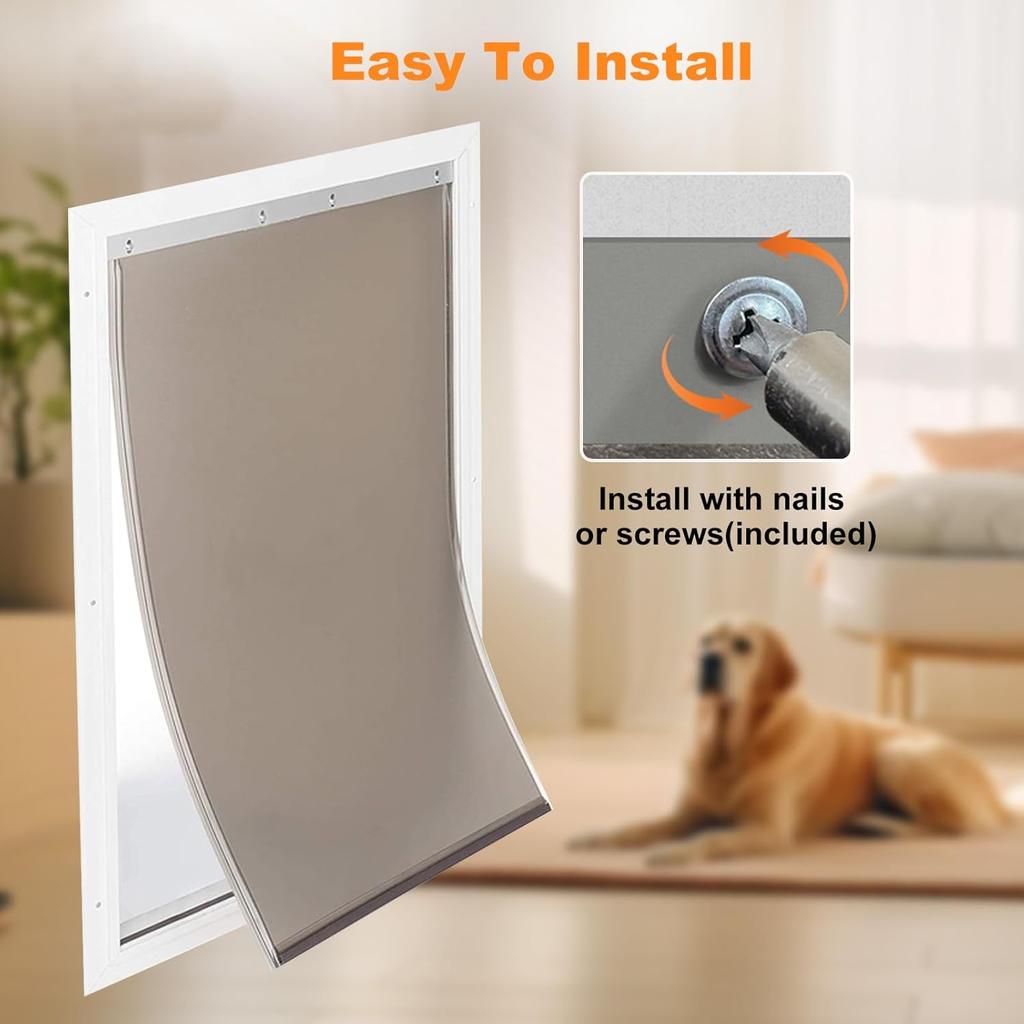 PAC11-11038 Dog Door Replacement Flap - Pet Doggie Replacement Flap Door with Screws Fits PetSafe, Medium Size 12 7/8" x 8 1/8"