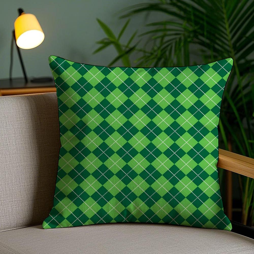 Fröhlichen St. Patrick's Day Kissenbezug aus weichem Plüschstoff, doppelseitig bedruckt, für Sofa und Zuhause – das perfekte Geschenk für jede Jahreszeit!