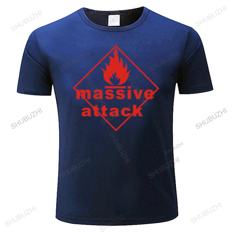 Massive Attack T Shirt Men Tops New Fashion Short Sleeve Tees Mans Letter Print Tshirt Male Black T-shirt Cotton Teeshirt Men