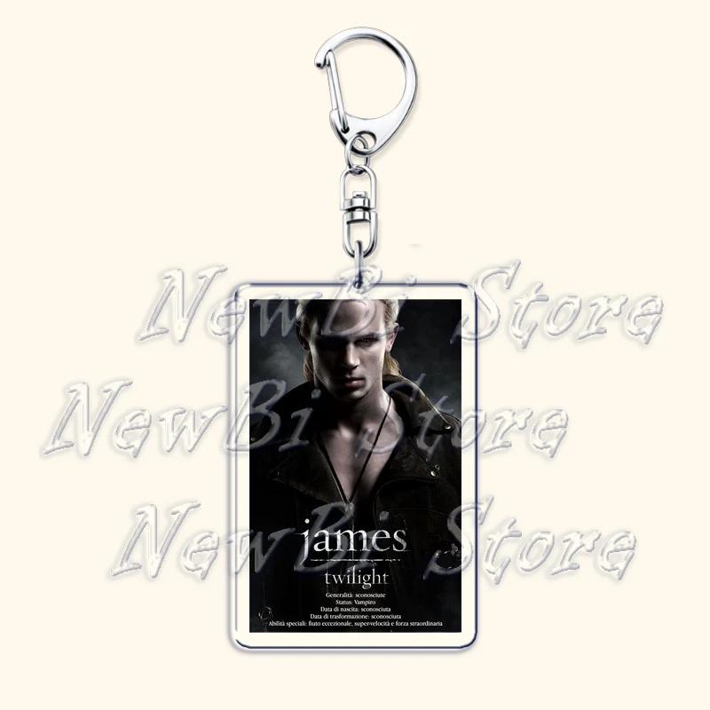 Movie Twilight Vampire Keychain for Accessories Bag Pendant Bella Swan Edward Cullen Eclipse Key Chain Keyring Jewelry Fans Gift