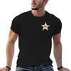 T-shirt con Distintivo Stella da Sceriffo, Base Monocolore, Manica Corta