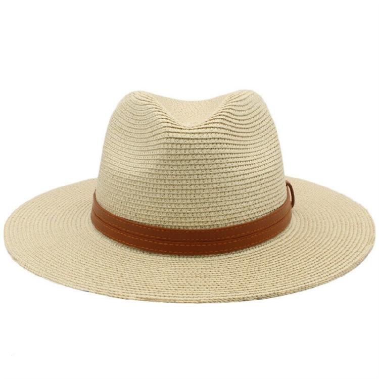 Elegant Panama Hat Oversized Straw Hat Breathable Sun Hat with Woven Chain for Men, Women, and Children