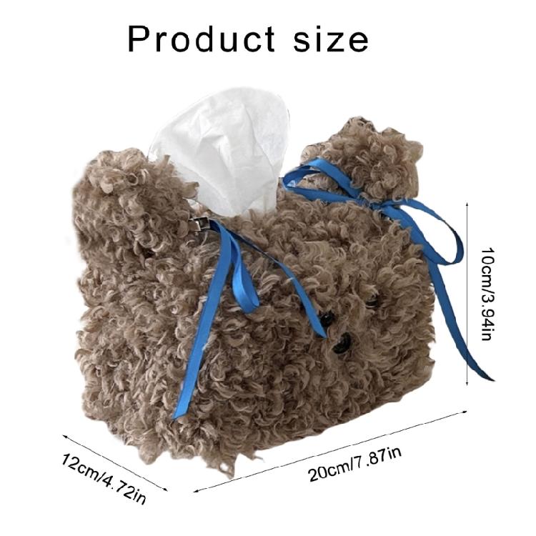 Fun and Soft Plush Dog Tissue Box Plush Doggy Tissue Box Organizers Elegant Tissue Container Portable Paper Holder