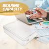 Clear A4 File Box Document Storage Container Stackable Plastic Case Storage Bin with Lid for Office Files Receipts Photos