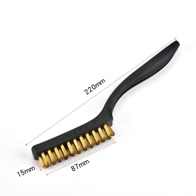 Steel Wire Brush and Brass Wire Brush Gas Stove Cleaning Brushes Kitchen Tool Metal Fiber Brushes Iron Brush Home Cleaning Tools