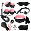 Bondage Restraint Set Sex Handcuffs Whip Anal Beads Butt Plug Anal Plug Bullet Vibrator Sex Toys for Woman Adult