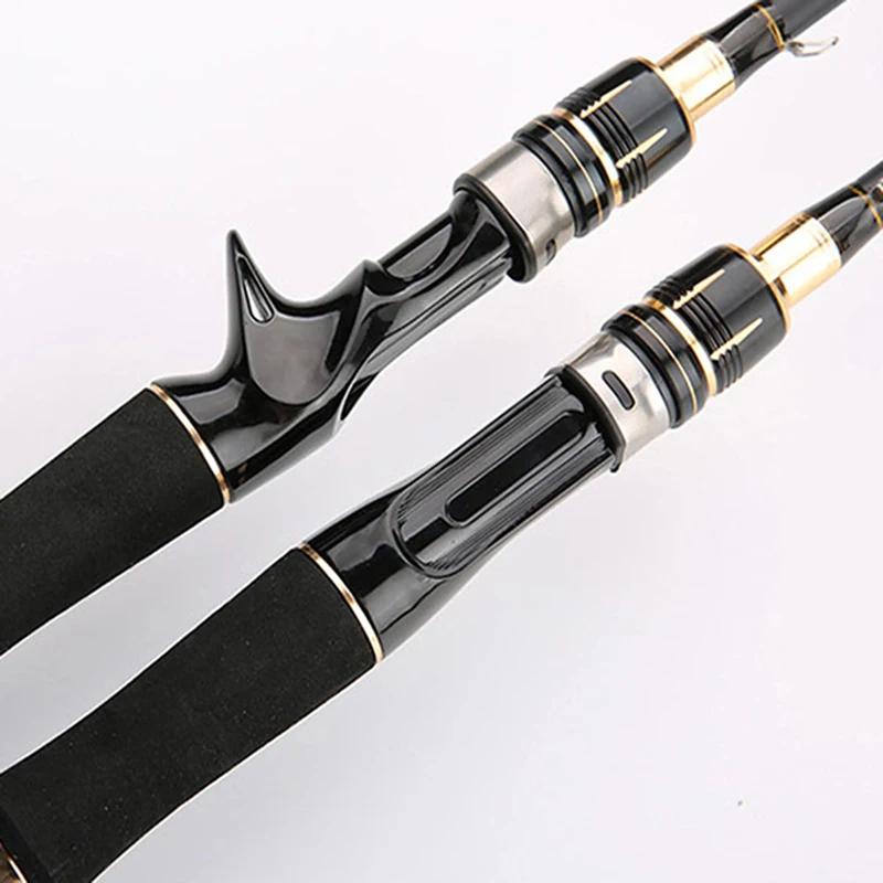 1.8-2.7 M Adjustable Telescopic Sub Rod Carbon Vibrating Solid Rod With Slight Handle Straight Handle Long Throw Fishing Rod