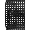 Iron Hollow Oval Lampshade, Metal Engraving, Compatible with E27 and E14 Lampholders (Black)
