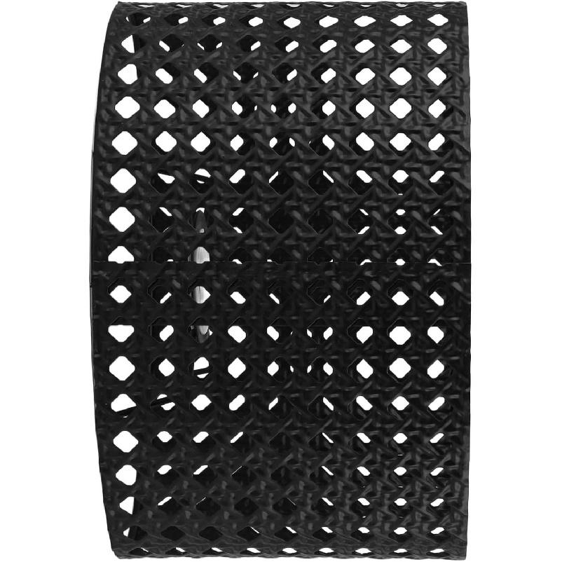 Iron Hollow Oval Lampshade, Metal Engraving, Compatible with E27 and E14 Lampholders (Black)