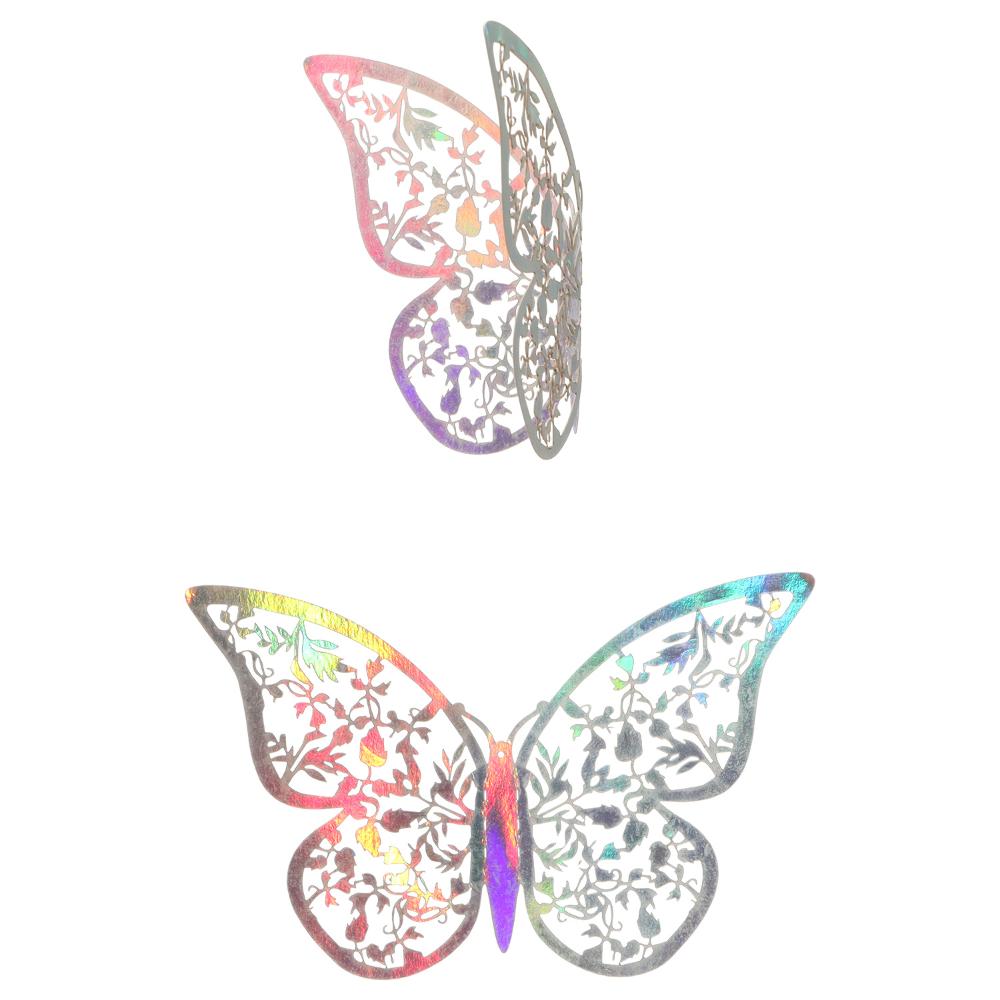 Decor Wedding Favor 3D Fantacy Butterfly Stickers Wall Art Hollow Butterflies Decals Mirage Color