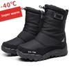 Mens Snow Boots Outdoor Non Slip Platform Boots 2026New Winter Boots for Men Velvet Warm Cotton Shoes Winter Mid-calf Boot Botas