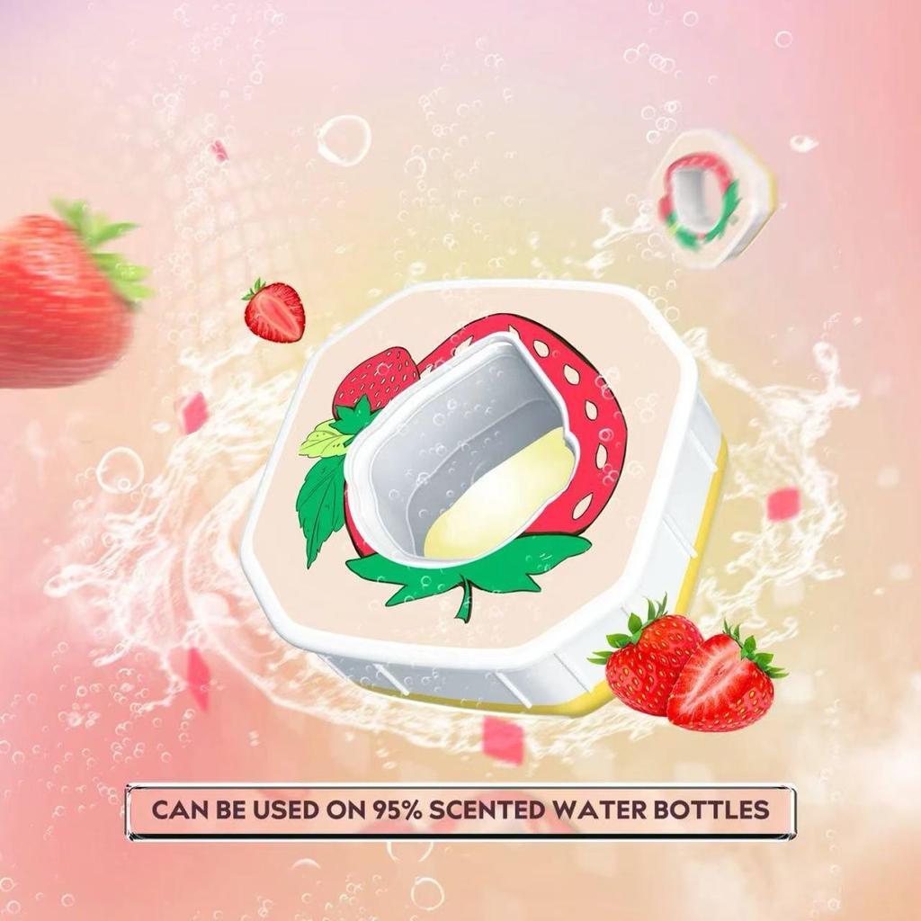 Square Scented Water Cup with Zero Sugar & Calories – Extract Scent Ring for Fun, Flavorful Drinking.