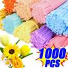 100-1000Pcs Chenille Stem Wire Kids DIY Creative Toys Chenille Sticks Cleaners Handmade Material Plush Strips Cleaning Crafts