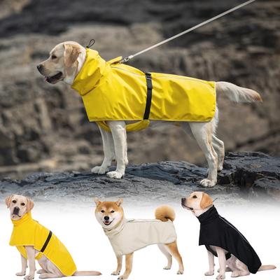 XL-7XL Waterproof Pet Dog Clothes Raincoats With Reflective Strip Dogs Rain Coat Outdoor Jackets Pet Supplies