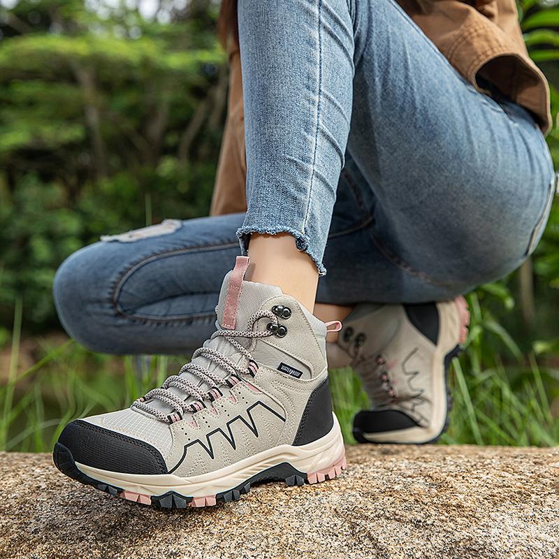 Waterproof Unisex Hiking Shoes Outdoor Trekking Shoes Men Women Ankle Hiking Boots