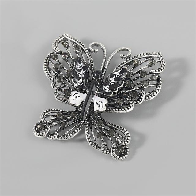 Exaggerated Clothing Alloy Rhinestone Rhinestone Butterfly Brooch Girl Cute Pin Fashion Popular Corsage Accessories