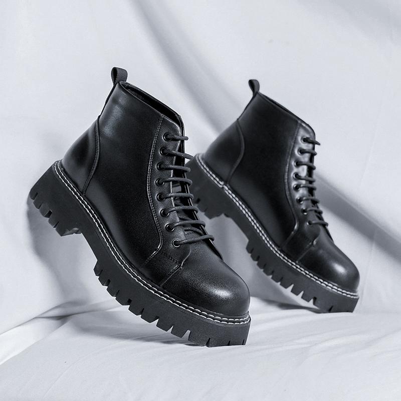 Fashion 2025 Mens Leather Casual Boots New High Quality Outdoor Mens Dress Shoes Design Luxury Fashion Non-Slip Mens Ankle Boots