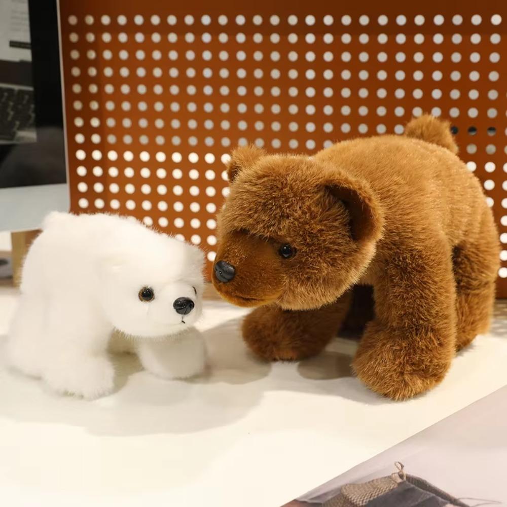 Plush Bear Toy Soft Stuffed Brown Bear Plush Cute Polar Bear Doll Birthday Gift