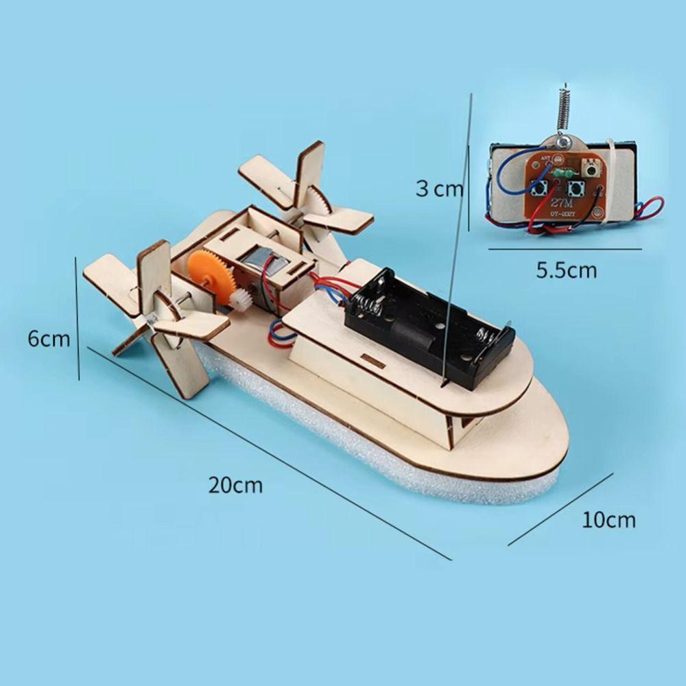 Wood Color Wooden Car Toy 3D Assemble RC Cars New DIY Boat Car Model