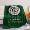 Algeria football Printed Flannel Blanket, soft throw for bedroom sofa, washable,soccer fan merchandise, great gift.
