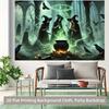 1 piece of 2D background fabric, witch's mysterious spellcasting polyester background banner for night in the forest.zyc