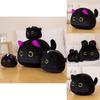 Cute Black Cat Plush Cushion With Comfy Pp Cotton Perfect For Sofa Decor Gifts