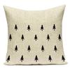 Polyester Black White Animals Horse Deer Bear Geometric Pillow Cover Decorative Sofa Home Cushion Cover For Living Room
