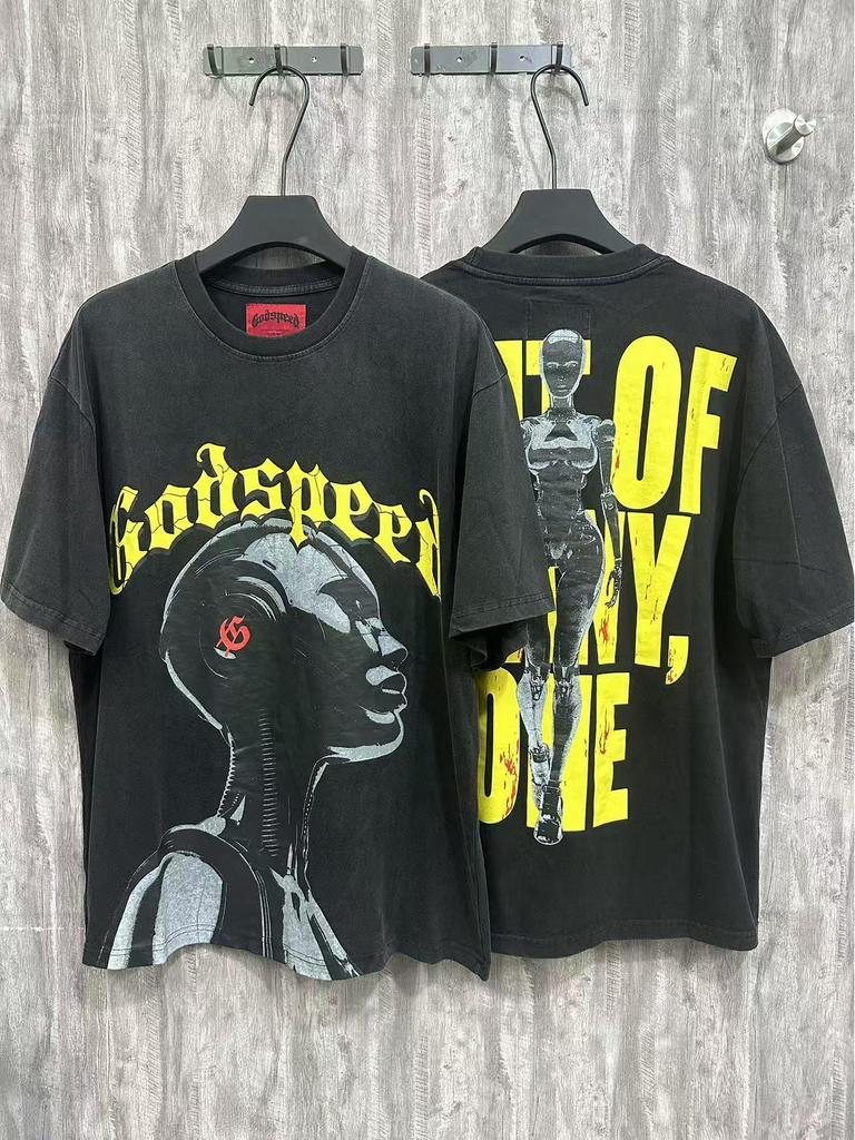 Maglietta da basket unisex con teschio e band rock: Nuova Tendenza Americana GODS Manica Corta
