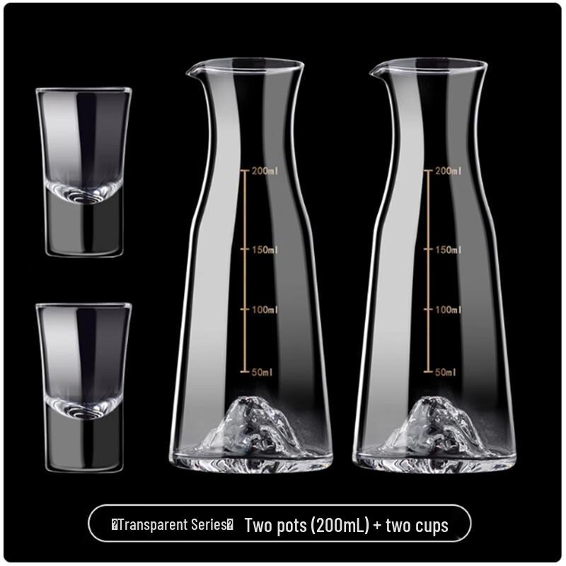 Langxi Golden Mountain Iceberg Glass Baijiu Decanter & Cup Set