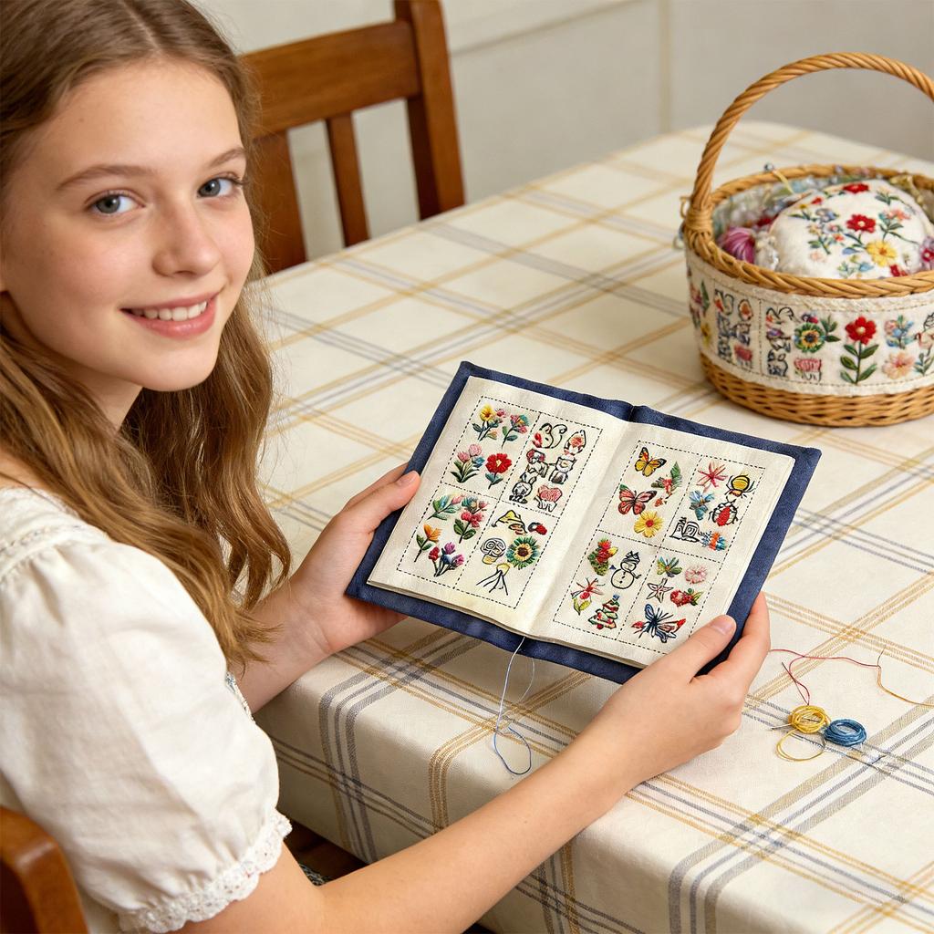 Embroidery Book Practice Set, A Gift For Children Or Friends