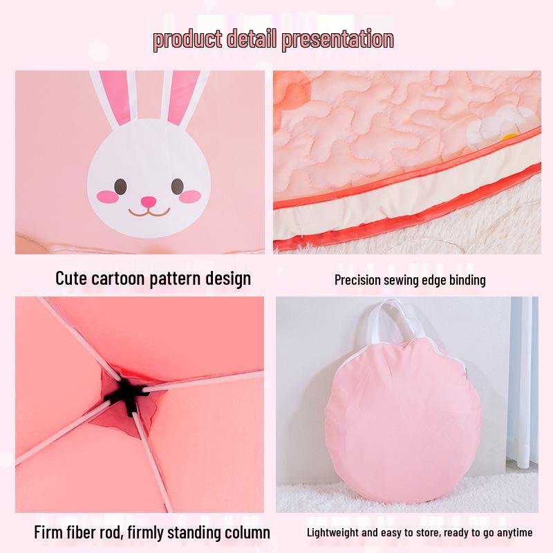 Kids' Indoor/Outdoor Castle Tent - Little Rabbit Design for Girls & Boys