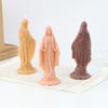 Silicone Candle Mold, Virgin Maria Sculpture Epoxy Gypsum Mould Home Decorations for DIY Handcrafts Resin Plaster Molds