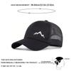 Breathable Mesh Baseball Cap Mountain Range Embroidery Hip Hop Hat Fashion Sunscreen Hat  Summer