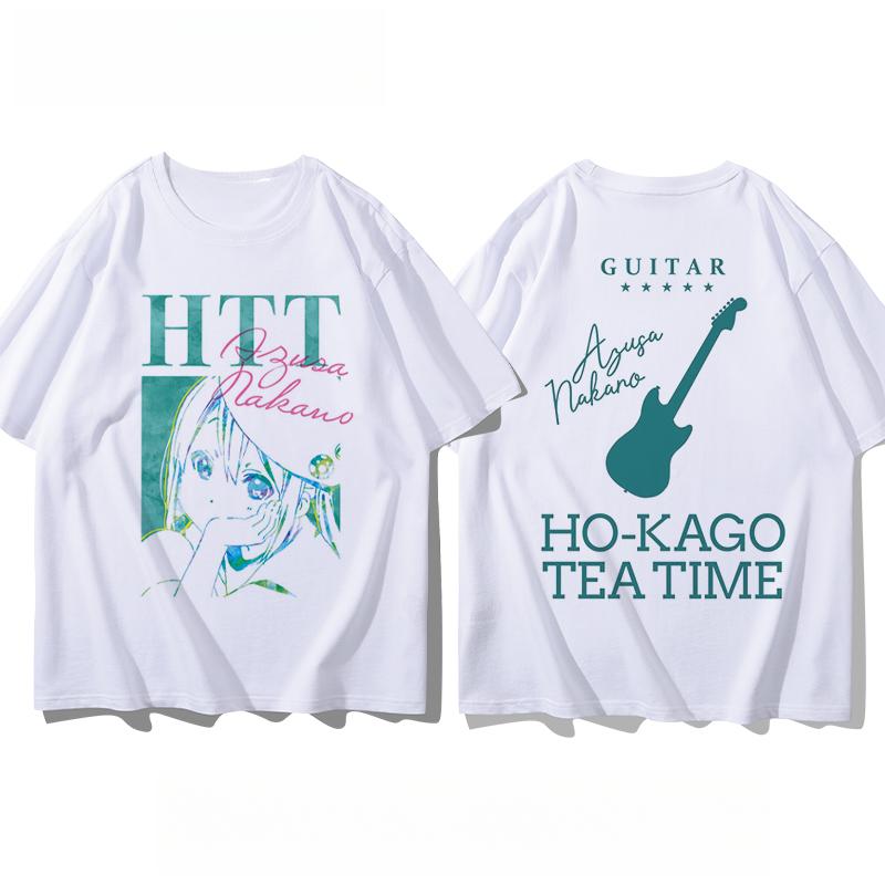 

K-ON Хирасава Юи Аниме Косплей Футболка с коротким рукавом Унисекс Мужская Женская Футболка 4XL