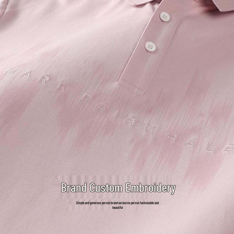 Mark Fairwhale Men's Tie-Dye Gradient Embroidered Polo Shirt