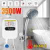 3500W 220V LCD Temperature Display Water Heater Hot Electric Tankless Household Bathroom Faucet with Shower Head