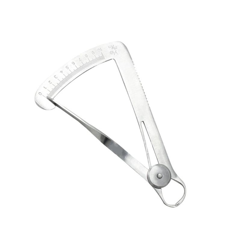 Зубоврачебный измерительный циркуль Зубоврачебный циркуль для металла воска лаборатории Нержавеющая сталь Стоматолог Металл Воск Измерение толщины Линейка Инструмент