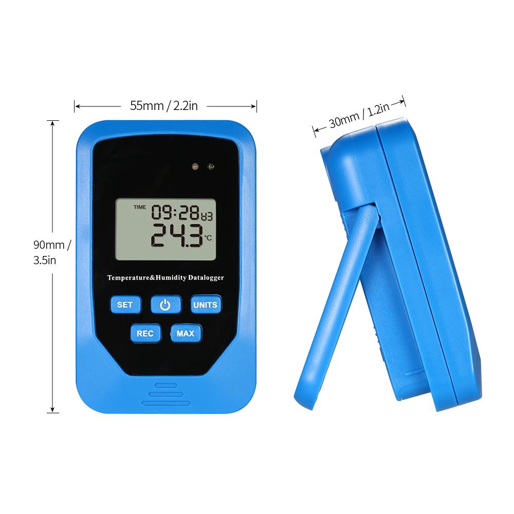 Mini USB Humidity Temperature Data Logger RH TEMP Datalogger Recorder Humiture Recording Meter with Heat Index and Dew