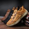 2025 Spring and Autumn Large Size Casual Breathable Leather Shoes Men's Low-top Trendy Men's Shoes One-pedal Board Shoes Korean Version Shoes Men's