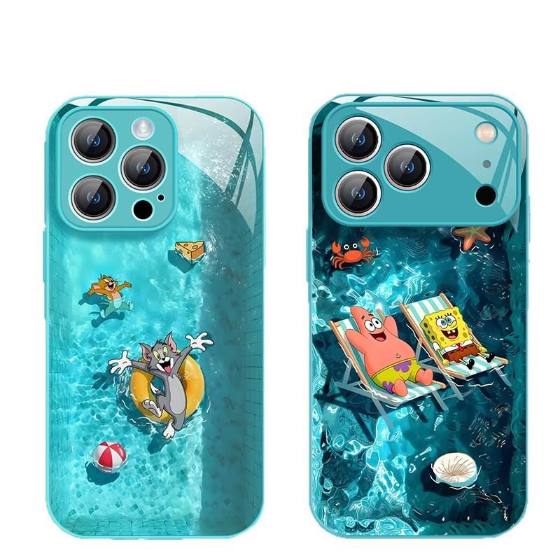 Tom and Jerry SpongeBob SquarePants Apple 17 Pro Max Phone Case iPhone Air Liquid Glass 16 Full Coverage Case