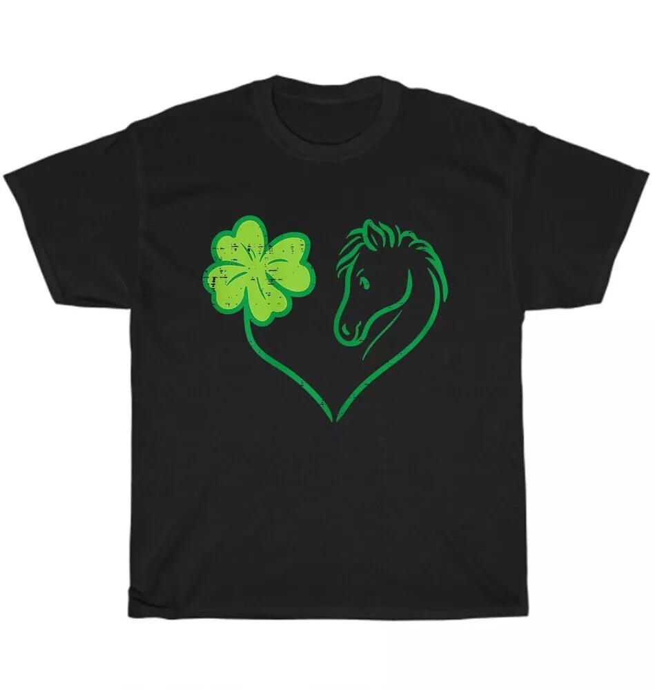 Shamrock Heart Horse Clover Irish St Patricks Day T-Shirt Unisex T-Shirt XXXXL
