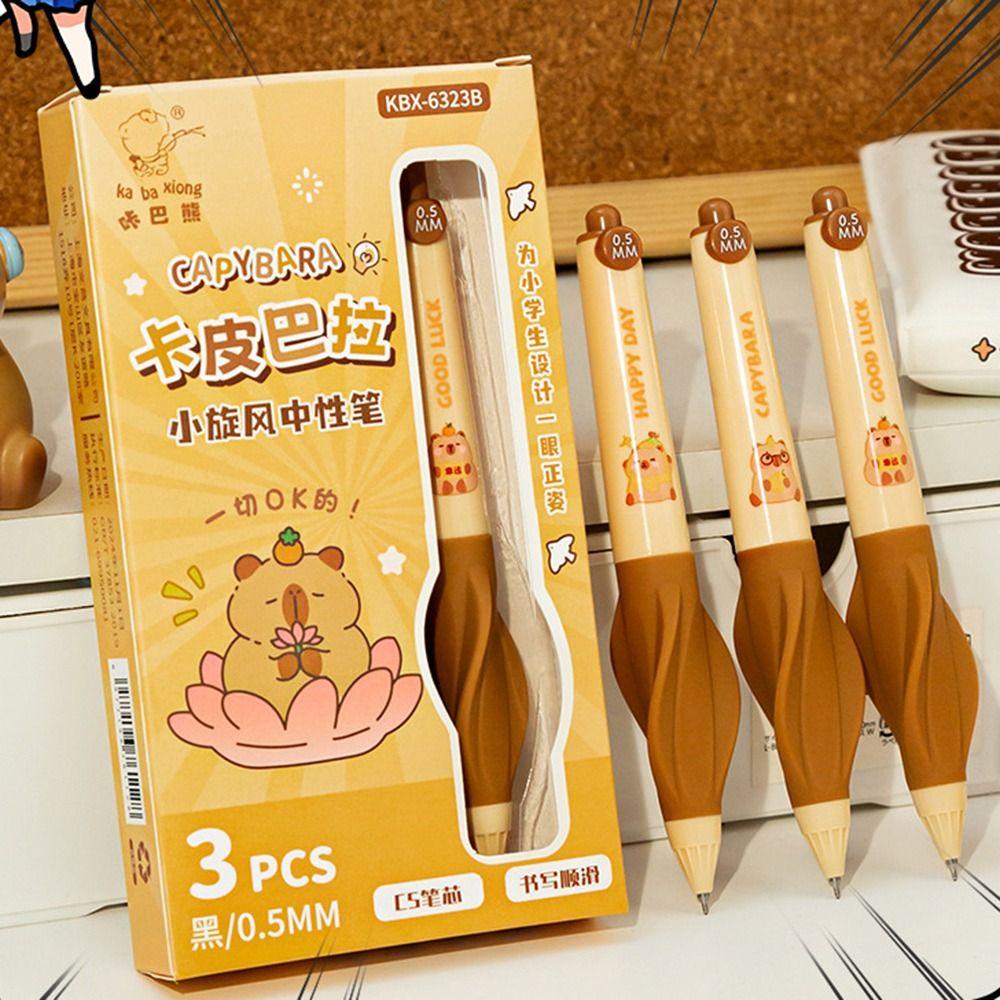 3Pcs Soft Grip Gel Pen Press Question Pen Cute Neutral Pen  Writing Stationery