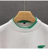 Men's Trendy White Knitted Ice Silk Short-Sleeve Sweater T-Shirt