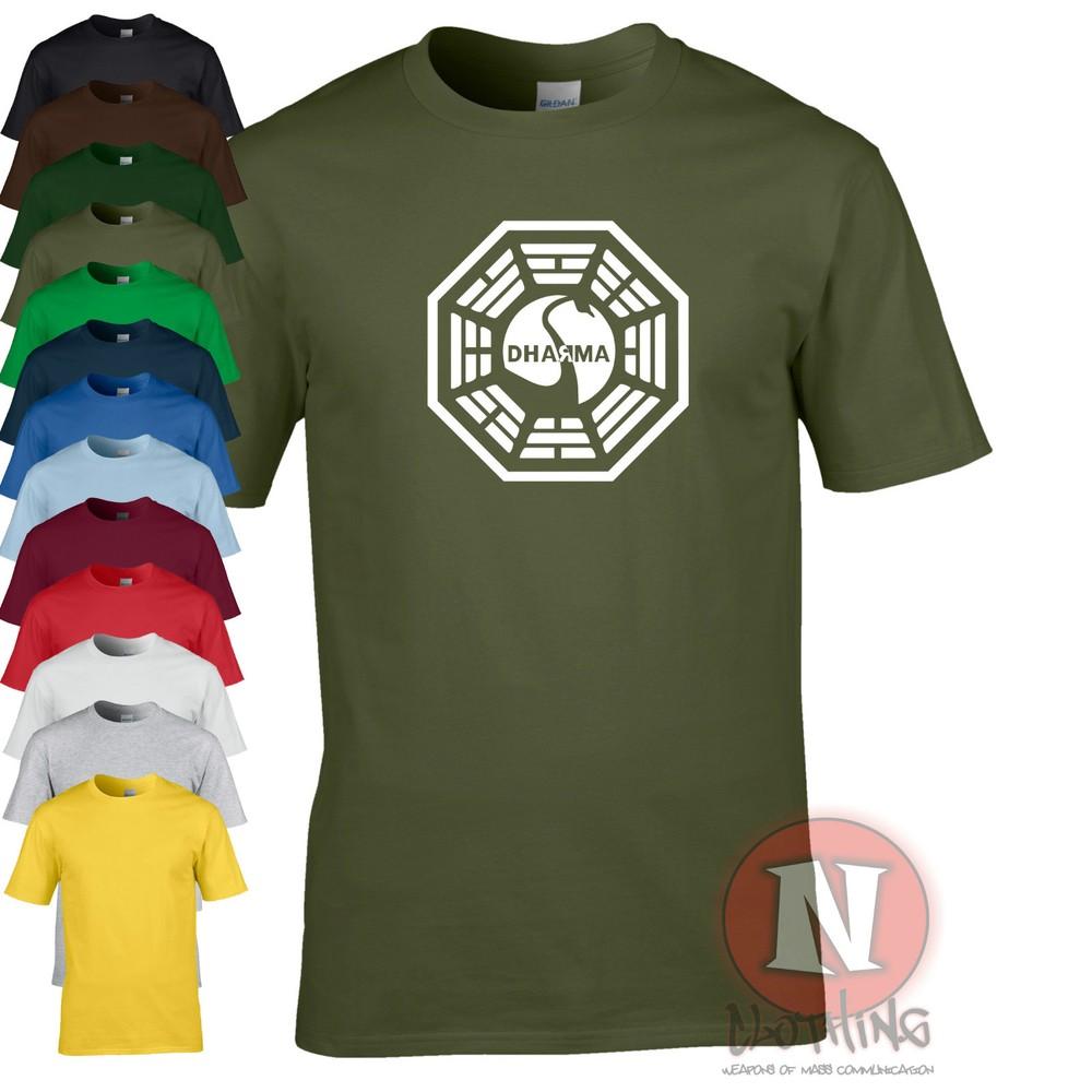 Dharma Initiative T-Shirt Schwan Logo Verloren TV Serien Retro Gelassenheit