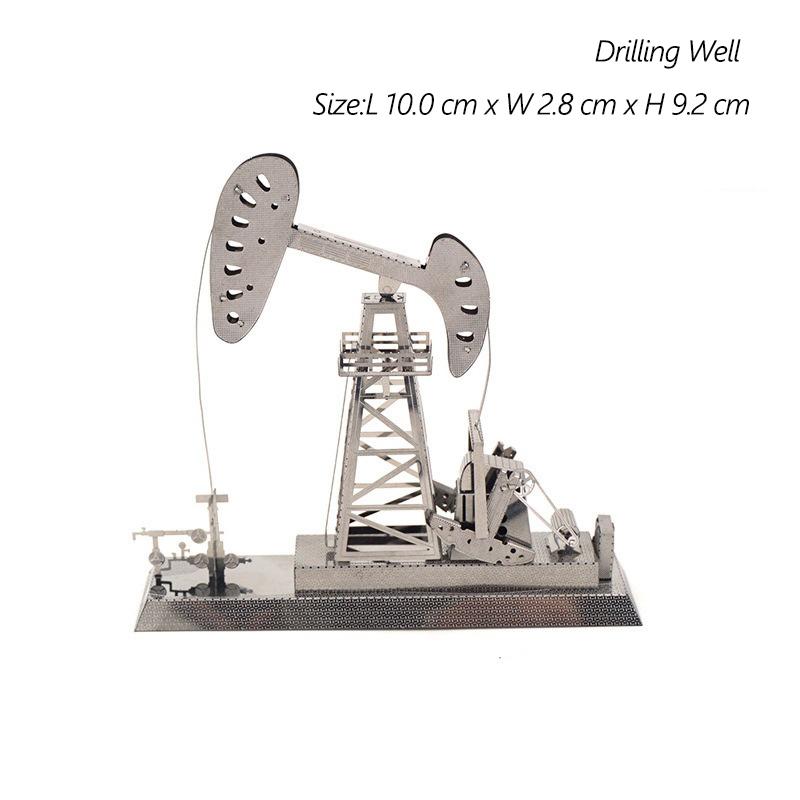

Drilling Well 3D Metal Game Laser Cutting Kits Handmade Assembly Model Jigsaw Game Toy For Kidss For Kids Adult