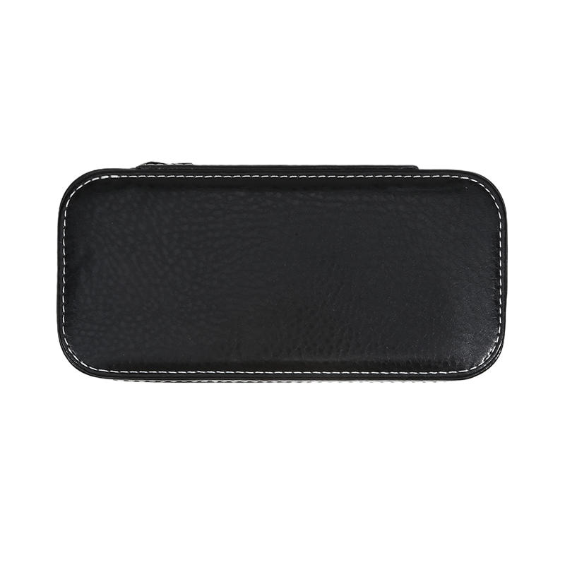 2/4//8 Slots Travel Dustproof Embedded Watch Box Zipper Portable PU Leather Storage Case Watch Display Box For Trips And Gifts 2 slots